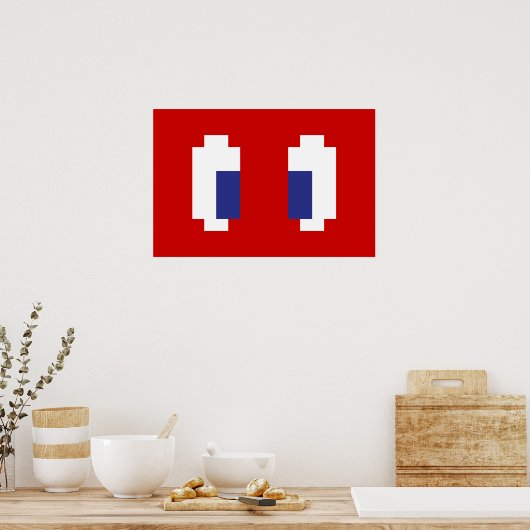 8 Bit Pixel Manga Ogen Poster (Keuken)