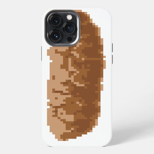 8 Bit Pixel Poep iPhone Hoesje (Achterkant)
