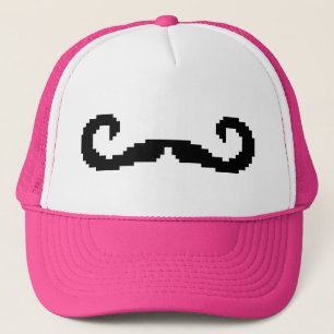 8 Bit Pixel Snorhandlebaard Trucker Pet