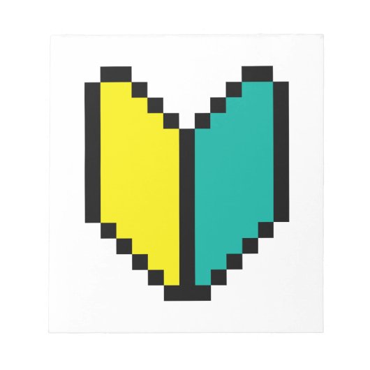8 Bit Pixel Wakaba / Beginnersmarkering Notitieblok (Voorkant)
