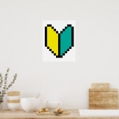8 Bit Pixel Wakaba / Shoshinsha Mark Poster (Keuken)