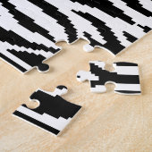 8 Bit Pixel Zebraprint Ontwerp Patroon Legpuzzel (Zijkant)