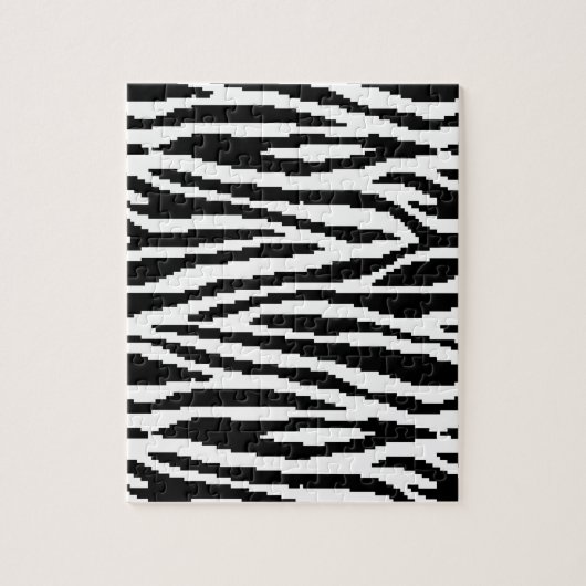 8 Bit Pixel Zebraprint Ontwerp Patroon Legpuzzel (Verticaal)