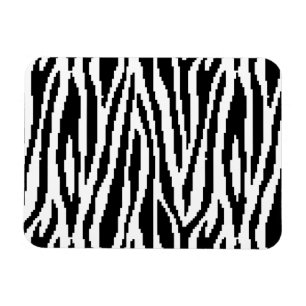 8 Bit Pixel Zebraprint Ontwerp Patroon Magneet
