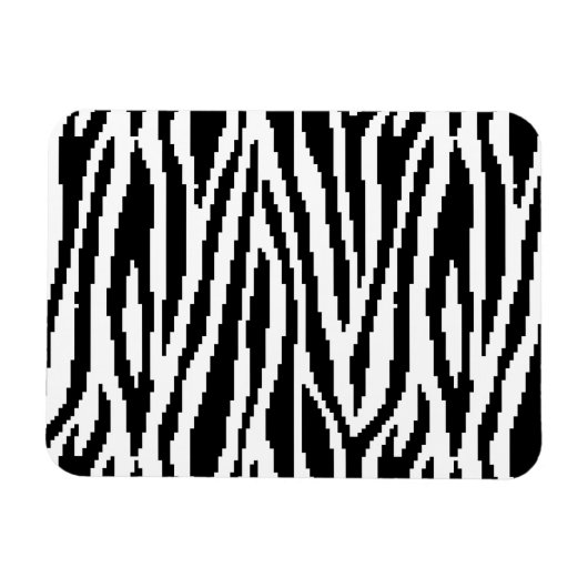 8 Bit Pixel Zebraprint Ontwerp Patroon Magneet (Horizontaal)