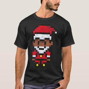 8-BIT PIXELATED Santa Claus Piel-kerstmis T-shirt
