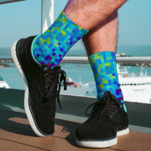   8-bit Pixelpatroon Abstracte Koele Geeky Blauwe 