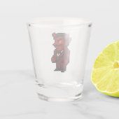 8-bit Retro Devil Shot Glas (Achterkant)