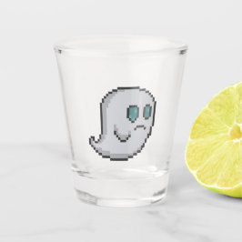 8-bit Retro Ghost Shot Glas