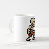 8-bit Retro Skelet Koffiemok (Voorkant links)