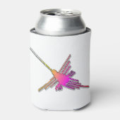 8 Bit Retro Video Game Nazca Lines Hummingbird Blikjeskoeler (Blikje Voorkant)