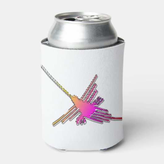 8 Bit Retro Video Game Nazca Lines Hummingbird Blikjeskoeler (Blikje Voorkant)