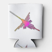 8 Bit Retro Video Game Nazca Lines Hummingbird Blikjeskoeler (Voorkant)