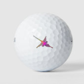8 Bit Retro Video Game Nazca Lines Hummingbird Golfballen (Voorkant)