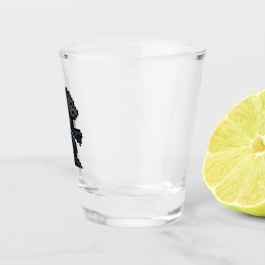 8-bit Retro Weerwolf Shot Glas (Rechts)