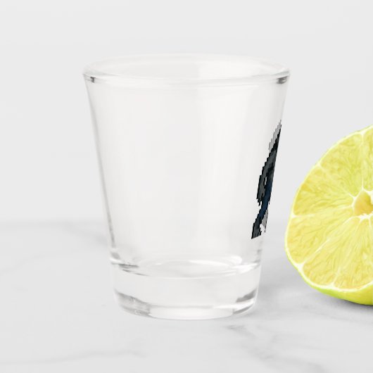 8-bit Retro Werewolf  Shot Glas (Links)