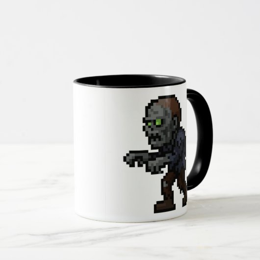 8-bit Retro Zombie Mok (Voorkant rechts)