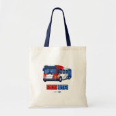 8-bit Ride UTA Bus Tote Bag (Voorkant)