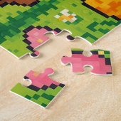 8 bit schattige paashaas/konijn legpuzzel (Zijkant)