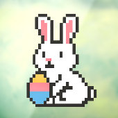 8-bit schattige paashaas/konijn raamsticker (Vel 3)