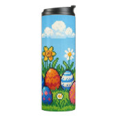 8 bit schattige paashaas/konijn thermosbeker (Gedraaid links)