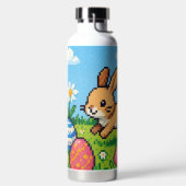 8 bit schattige paashaas/konijn waterfles (Links)