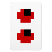 8 Bit Spooky Rode Ogen Magneet (Verticaal)