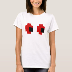 8 Bit Spooky Rode Ogen T-shirt