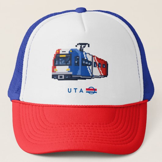 8-bit Take TRAX Trucker Hoed Pet (Voorkant)