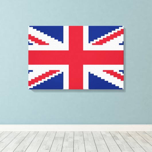 8 Bit Union Pixel Jack Canvas Afdruk (Insitu (Houten vloer))