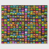 8 Bit - Vakantie & Dagcadeaupapier Cadeaupapier (Vlak)