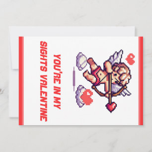 8 bit Valentijnsdag klassieker/oud Cupido Feestdagenkaart