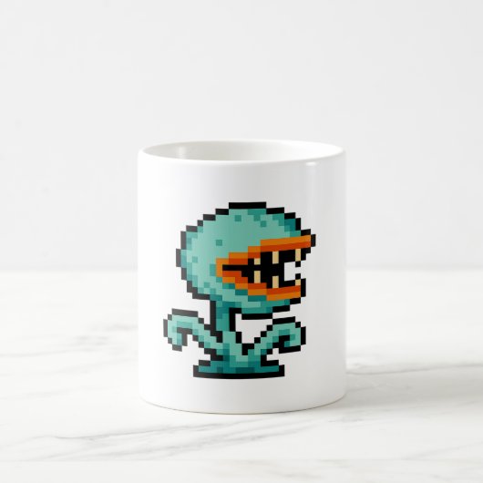 8-bit Vliegenval Monster Koffiemok (Center)