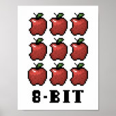 8-bits Apples Pixel Art Print (Voorkant)