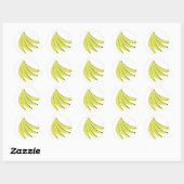 8-bits bananen ronde sticker (Vel)
