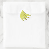 8-bits bananen ronde sticker (Tas)