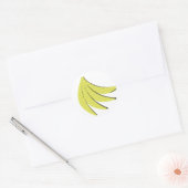 8-bits bananen ronde sticker (Envelop)