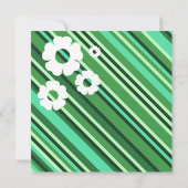 8-bits Bride & Groom - Green Wedding Invitations Kaart (Achterkant)