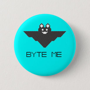 8-bits byte ik cute Vampire Bat Pixel Art Ronde Button 5,7 Cm
