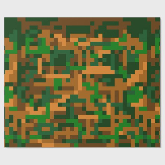 8-bits Camouflage Cadeaupapier (Vlak)