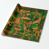 8-bits Camouflage Cadeaupapier (Uitgerold)