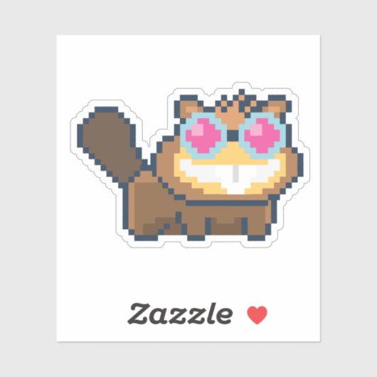 8-bits Dr Beev Poptropica-Sticker Sticker (Vel)