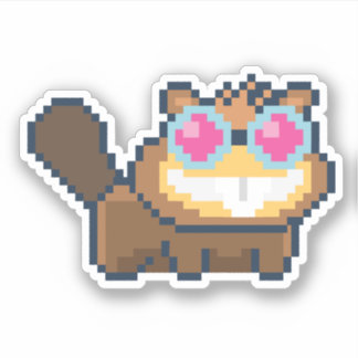 8-bits Dr Beev Poptropica-Sticker Sticker