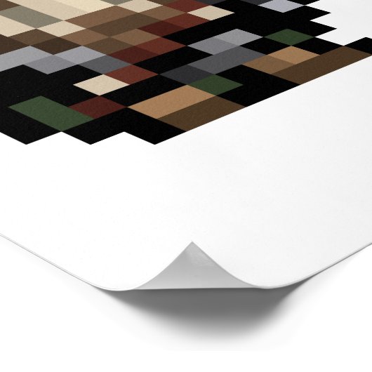 8-bits Dwarf 16x16 Pixel Art Poster (Hoek)