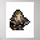 8-bits Dwarf 16x16 Pixel Art Poster (Voorkant)