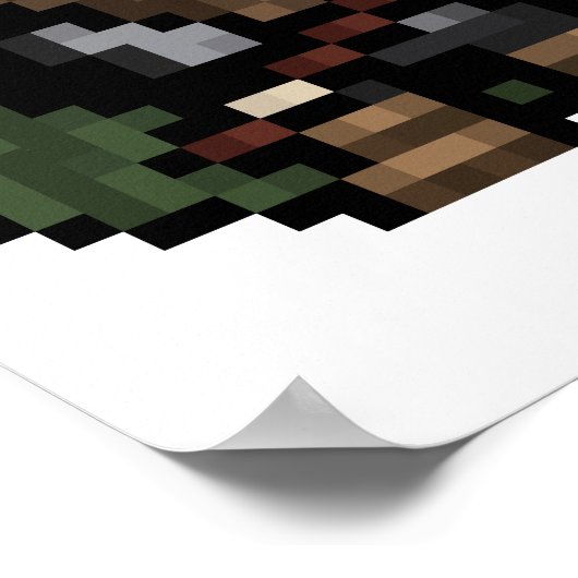 8-bits Dwarf Pixel Art Poster (Hoek)