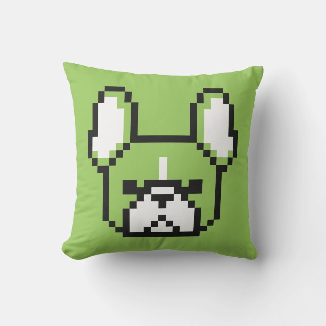 8-bits Frenchie Pillow Kussen (Voorkant)