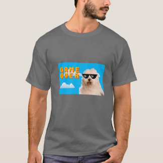 8-bits game over de oude Engelse Sheepdog T-shirt