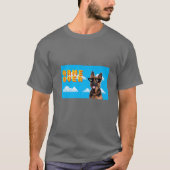 8-bits game over German Shepherd T-shirt (Voorkant)