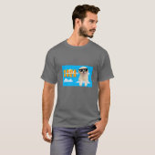 8-bits game over Golden Retriever Love 2 T-shirt (Voorkant volledig)